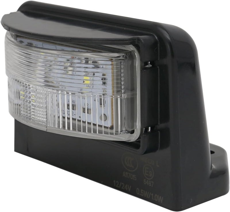 DUTUO LED License Plate Light for RV Jeep Off-Road Trailer Trucks UTV ATV Boat Number Plate Lamp Trailer Light Waterproof 12V/24V DC License Tag Lights (Black Housing) - Image 1